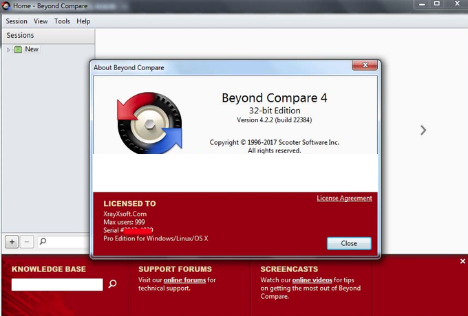 Beyond compare key linux